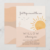 Boho Sunshine 1. Reise um die Sonne Geburtstag 