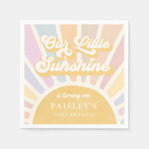 Boho Sunshine 1. Reise um die Sonne Geburtstag Serviette
