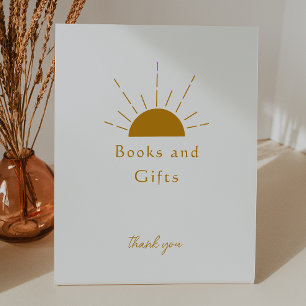 Boho Sunshine Baby Duschbücher und Geschenke Sockelschild