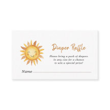 Boho Sunshine Baby Dusche Windeln Raffle
