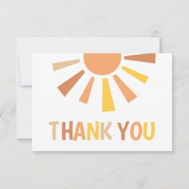 Boho Sunshine Baby Shower Dankeskarte