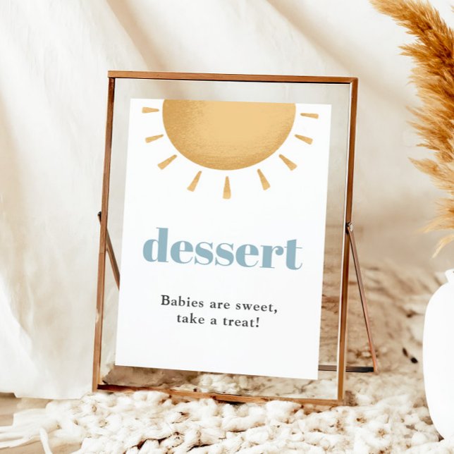Boho Sunshine Baby Shower Dessert Sign Poster (Von Creator hochgeladen)