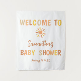 Boho Sunshine Baby Shower Wandteppich