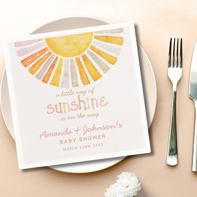 Boho Sunshine Babyparty Serviette (Von Creator hochgeladen)