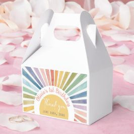 Boho Sunshine Birthday Party Geschenkschachtel