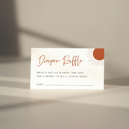 Boho Sunshine Diaper Umschließungskarte Platzkarte