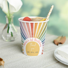 Boho Sunshine Geburtstagsfeier Pappbecher