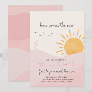 Boho Sunshine kommt hier zur Sun Birthday Party Einladung