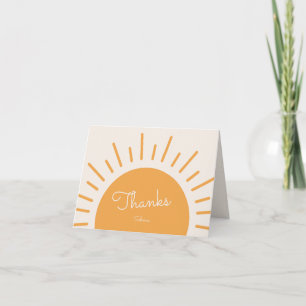 Boho Sunshine Merci Note Invitation