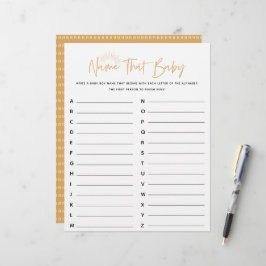 Boho Sunshine Name dieses Baby Duschspiels