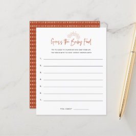 Boho Sunshine rät das Food Baby Duschspiel