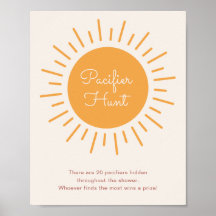 Boho Sunshine Schnuller Hunt Shower Game