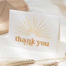 Boho Sunshine Sun Baby Shower Dankeskarte