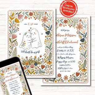 Boho Süße Geister Hochzeitseinladung Einladung