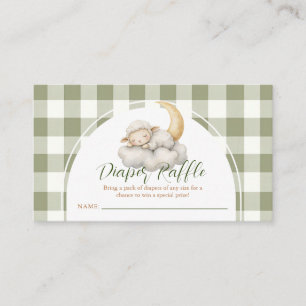 Boho Süße kleine Lamm-Babyparty-Windel-Raffle Begleitkarte