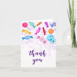 Boho Sweet Lollipops Candy Land Baby Shows Dankeskarte
