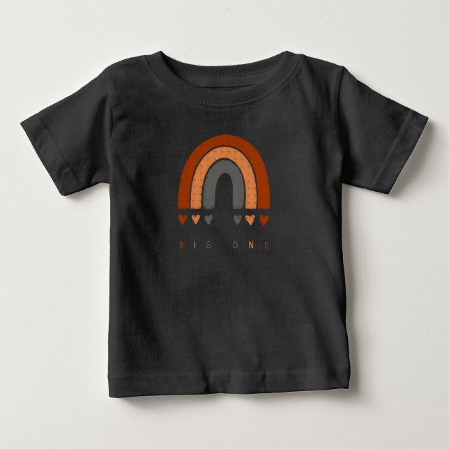 Boho-Symbol für Regenbogen im warmen Stil Baby T-shirt (Vorderseite)