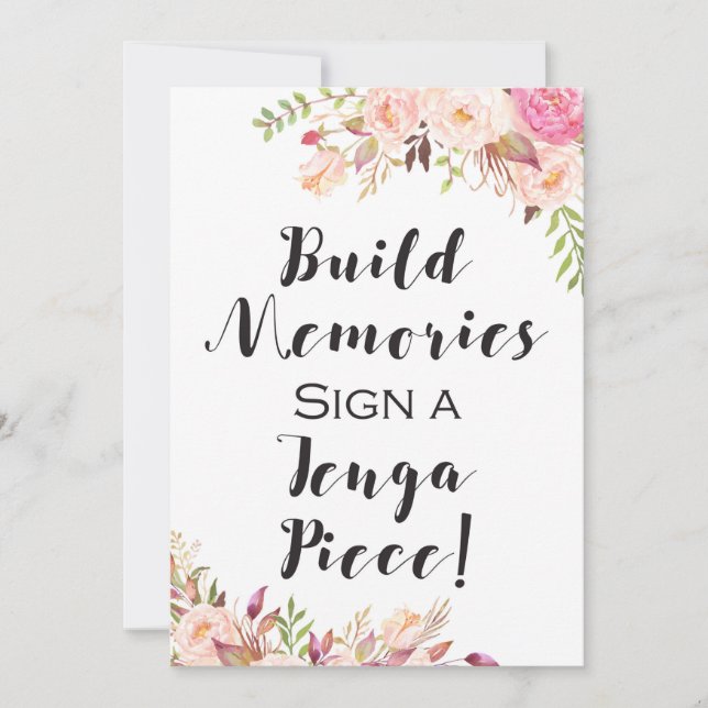Boho Table Sign - Erstellen eines Memory Sign Einladung (Vorderseite)