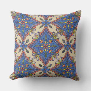 Boho Talavera Tile Kissen