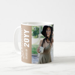 Boho Tan Modernes Classic Foto Graduation Party Kaffeetasse