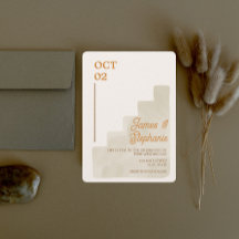 Boho Tan Ranch Einladungen für Hochzeiten