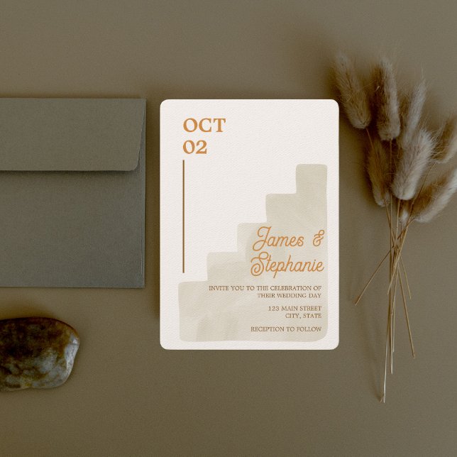 Boho Tan Ranch Einladungen für Hochzeiten (Von Creator hochgeladen)