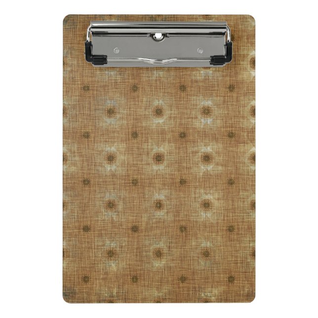Boho TapestPattern, Light Brown Mini Clipboard Mini Klemmbrett (Vorderseite)