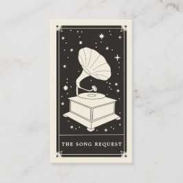 Boho Tarot Grammophon Songkarte Visitenkarte