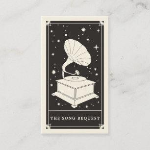 Boho Tarot Grammophon Songkarte Visitenkarte