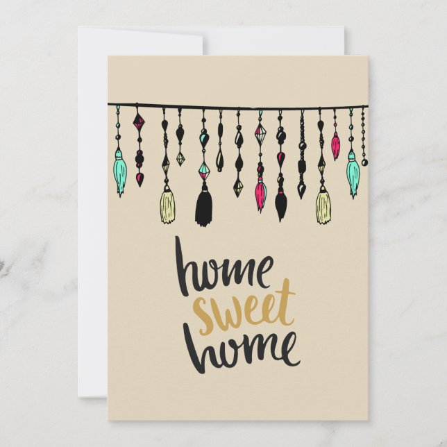 Boho Tassels Housewärming Party lädt ein Einladung (Vorderseite)