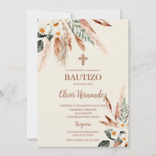 Boho Taufe Spanische Einladung
