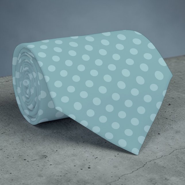 Boho Teal Mini Polka Dots Krawatte (Von Creator hochgeladen)