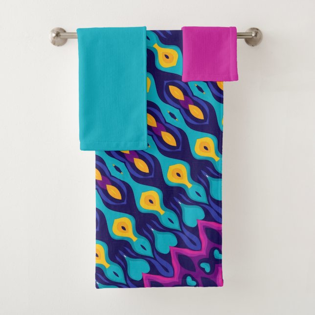 Boho Teardrop Tides Badhandtuch Set (Insitu)