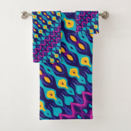 Boho Teardrop Tides Badhandtuch Set