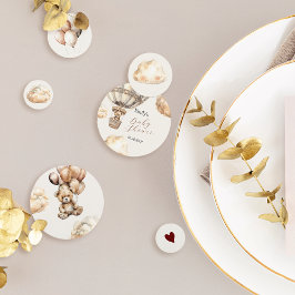 Boho Teddy Bear Air Ballon Wolken Baby Dusche Konfetti