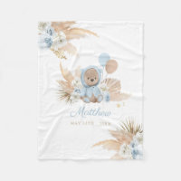 Boho Teddy Bear Baby Dusche Geschenk Boy Blue Bear