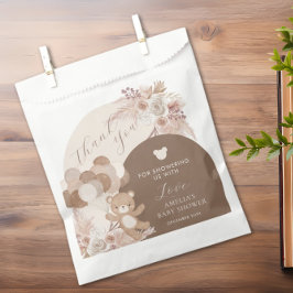 Boho Teddy Bear Bear Bearly Wait Baby Dusche Danke Geschenktütchen