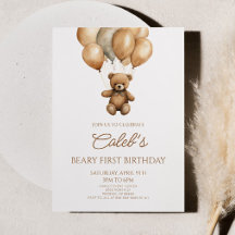 Boho Teddy Bear Beary Erster Geburtstag Party