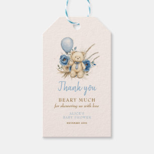 Boho Teddy Bear Blue Bearly Wait Baby Shooting Fav Geschenkanhänger