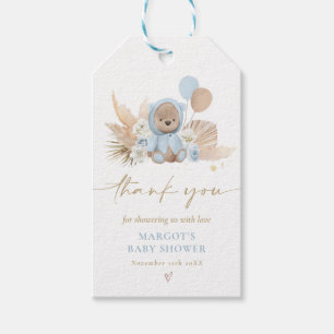 Boho Teddy Bear Blue Bearly Wait Baby Shooting Fav Geschenkanhänger