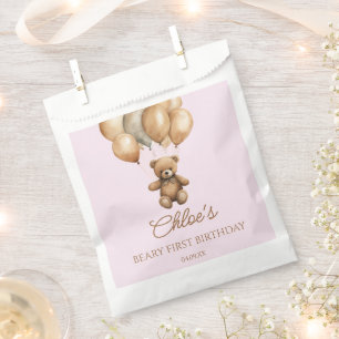 Boho Teddy Bear erste Geburtstagspartei Geschenktütchen