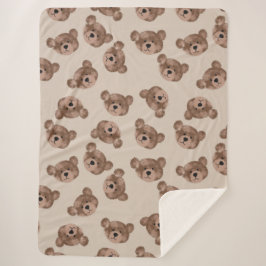 Boho Teddy Bear Kids Sherpadecke