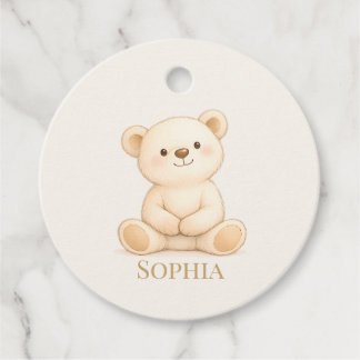 Boho-Teddybär-Baby-Party Geschenkanhänger