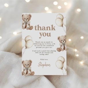 Boho-Teddybär sehr erste 1. Geburtstagsfeier Dankeskarte