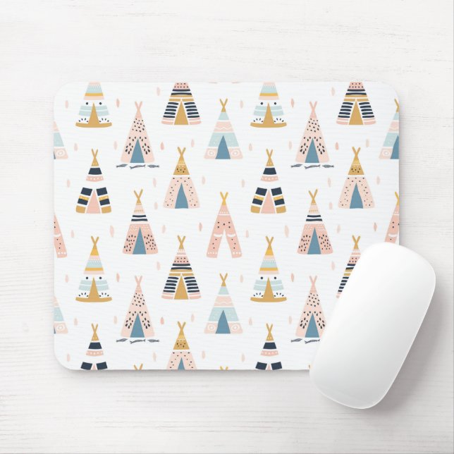 Boho teepees mousepad (Mit Mouse)