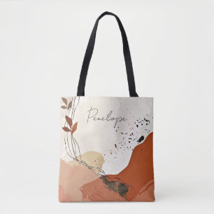 Boho Terracotta Abstrakte Tasche