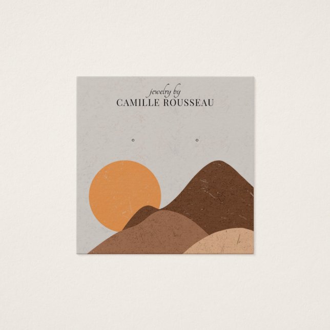 Boho Terracotta Abstrakte Wüstenjuwelen (Vorderseite)