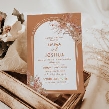 Boho Terracotta Arch Floral Wedding