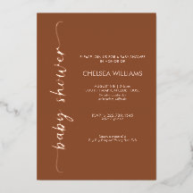 Boho Terracotta, Beige & Real Foil Babydusche