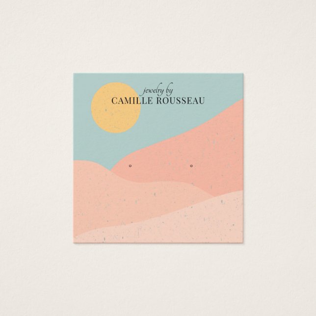 Boho Terracotta Bijoux Abstraite du désert (Devant)